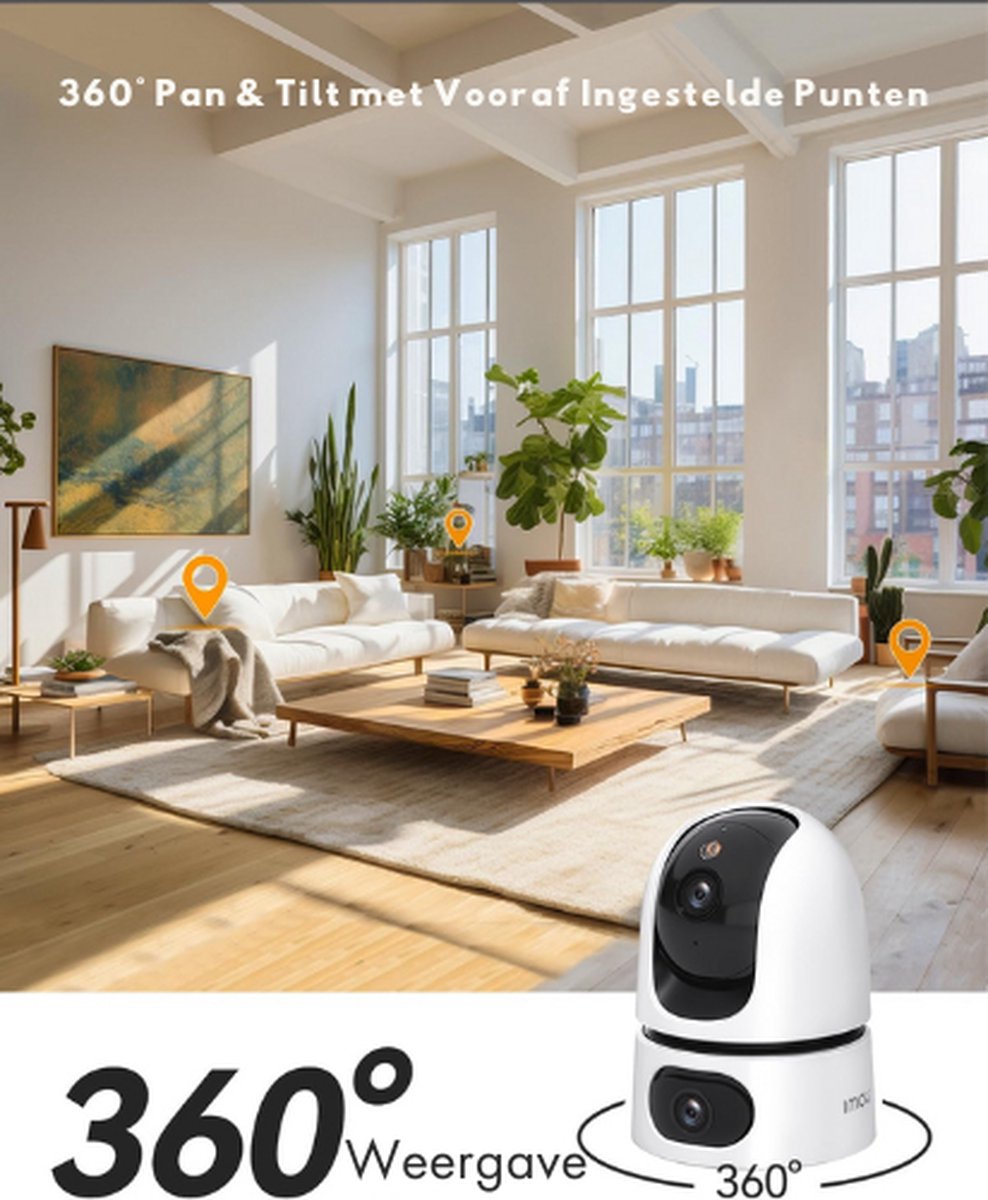 Imou® Hondencamera - Hondencamera Met App - Indoor Camera - Huisdiercamera - Petcam - Pet Camera - Huisdier Camera