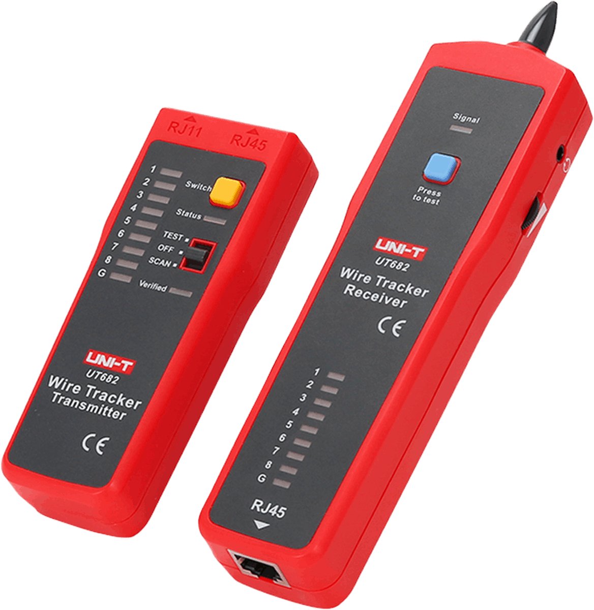 UNI-T UT682 kabelzoeker en kabeltester voor netwerkkabel, coax, telefoonkabel en voedingskabels door de isolatie