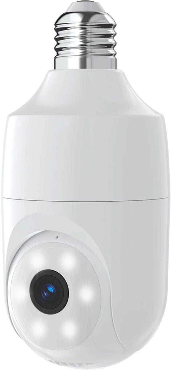 VicoHome DP01 3 megapixel WiFi camera met E27 fitting voeding, IR nachtzicht, wit licht, PIR, microSD en 2-weg audio