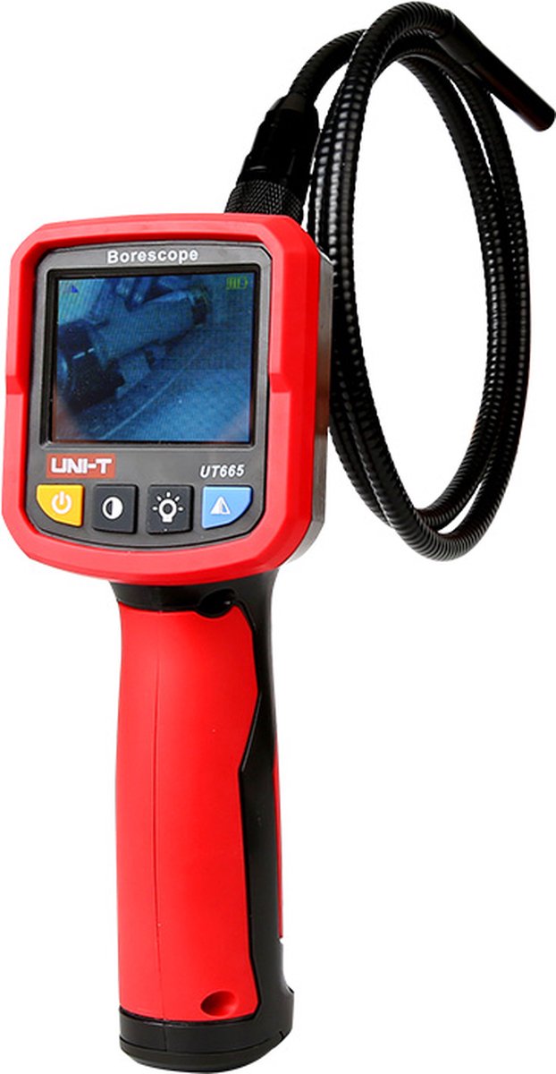 UNI-T UT665 borescope inspectie camera met 1 meter waterdichte flexibele probe met LED verlichting en 2.36 inch TFT display